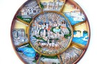 Amazing Souvenir Big Plate Israel Holy Land Ceramic-  land Of The Bible   8 5 
