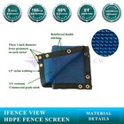  3 x3 -3 x50  Blue Fence Privacy Screen Panel Mesh Net Yards Construction Sites 