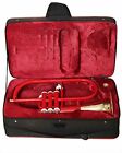 Flugelhorn Red Color 3 Valve Bb Musical Instrument Brass Made With Case Brs