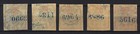 1902 Middle East Mi 161 165  Control Numbers Complete Set Unofficially Canceled