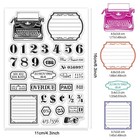 Vintage Typewriter Numbers Tags Clear Stamp Custom Silicone Clear Stamps For    