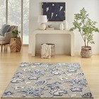 Aloha Indoor-outdoor Blue grey 6  X 9  Area Rug  Easy Cleaning  Non Shedding  