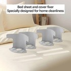 Bed Sheet Holders 4pcs White Adjustable Straps Fasteners Grippers Mattress Clips