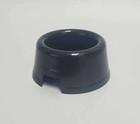 Reptile  Round Food Bowl   Water Dish Shelter Hide Combo Black Plastic Cave New