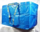 Ikea 10 X Large Blue Bags Shopping Bag Laundry Storage Travel Tote Frakta