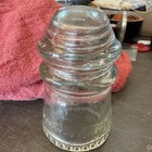 Vintage Glass Insulator Clear Hemingray -   9  Made In The