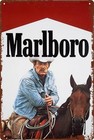 Vintage Metal Tin Sign Marlboro Cigarettes Tobacco Smoking Gam 8x12