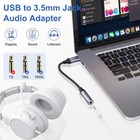 2 Pack Usb To 3 5mm Jack Audio Adapter  External Sound Card  Mic-supported Usb T