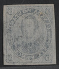 Canada 1855 Prince Albert 6 Pence Imperf Scott  5 Used Neat 4 Margins Slate Gray