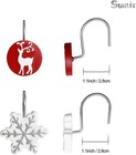 Sunlit Christmas Shower Curtain Hooks Winter Decorative Shower Curtain Rings  Si