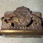 Antique 1891 Victorian Brass Bulldog Paper Clip Ornate Desk Stationery Letter