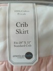 New American Baby Co  Pink 100  Cotton Percale Std  Crib Skirt Nursery 28x52  