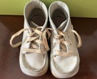 Vintage Stride-rite White Leather Baby Shoes Firsties 1962 5 Inches