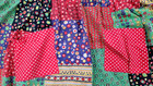 Vintage 70s Neiman Marcus Cotton Patchwork Apron Polka Dot Pockets Retro Kitchen