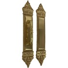 Polished Brass Push And Pull Door Handle Set - The Fan