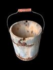 Primitive Blue Bucket Sm Ice Cream Maker Door County Christmas Tree  Antique