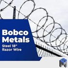 Razor Wire Galvanized Steel 18  1 Coils 50 Ft Per Roll Cbt-65