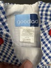 Goodlad Boys 6m Blue white Gingham Baseball Romper Sleeveless One-piece
