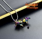 New Bull Cremation Urn Horn Keepsake Ashes Memorial Necklace