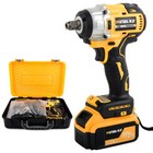 Cordless Electric Impact Wrench Gun 1 2   High Power Driver With Li-ion Battery