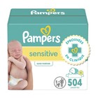 Pampers Baby Wipes Sensitive  Water Based 84 Count  pack Of 6   White 