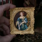 Miniature Dollhouse Joy Stanley Ricketts Framed Oil Painting After Van Dyck 1 12