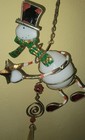 Unique Hanging Vtg Style Snowman Ornament Hand Painted Winter Christmas  8 Inch