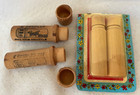 2 Antique  Vintage Boye Wood Sewing Needle Cases  Boxes   2 In Package