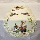 Doily Boutique Table Runner  Doily  Mantel Scarf With Easter Bunny On Ivory