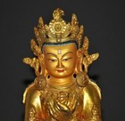 12 8  Tibet Buddhism Bronze 24k Gold Gilt Tara Kwan-yin Goddess Buddha Statue