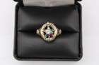 Order Of The Eastern Star 10k Gold And 0 30 Carat Diamond Ring
