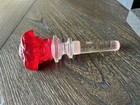 Versace Rosenthal Medusa Lumiere Bottle Stopper Ruby Red