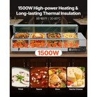 Uimoso Commercial Food Warmer 4-pan 1500w Buffet Bain Marie With Glass Lid