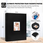 8 5x11 Photo Album Holds 68 Photos  Leather Cover Black 