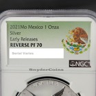 2021 Mexico Silver Libertad 1 Oz Reverse Proof Ngc Pf 70 Early Release Slabbed