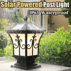 2-pack Led Solar Powered Fence Post Light Gate Lamp Outdoor Garden Waterproof Us