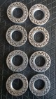 Set 8 Vintage Wilton Armetale Pewter Reggae Napkin Rings