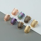 4pcs Metal Sewing Thimble Finger Protector Copper Craft Diy Hand Sewing Tool Us