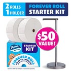 Charmin Ultra Soft Toilet Paper  Forever Roll Starter Kit  1 Holder  2 Rolls  2-