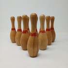 Vintage Forster Worlds Fair Products Indoor And Outdoor Sports Wood Bowling Set