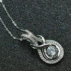 1 00 Ct Round Cut Diamond Pendant Necklace Without Chain 14k White Gold Finish