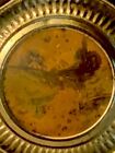 Antique 8    Brass Painted Flue Cover - Lady On Road  W  Bridge