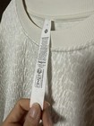 New Lululemon Perfectly Oversized Jacquard Crew Bone wht Size 8