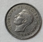 1951 Great Britain Six Pence Free Shipping