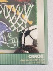 Latch Hook Rug Kit Natura Caron    sports    20  X 27  New Sealed Basketball Soccer