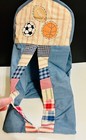 Vintage Kidsline All Star Sports Themed Nursery Hanging Diaper Stacker Holder