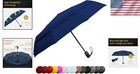 Windproof Travel Umbrella - Lightweight   Compact Auto Open close For Sun   Rain