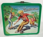 Rare Vintage 1977  the Skateboarder  Metal Lunch Box W  Thermos-  114 Excellent 