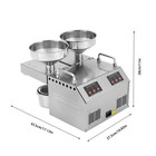 110v Automatic Oil Press Machine With Double Oil Outlets Stainless Oil Presser
