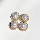 Chanel Vintage Designer Gold Pearl Button Stamped   6 Pc Bundle